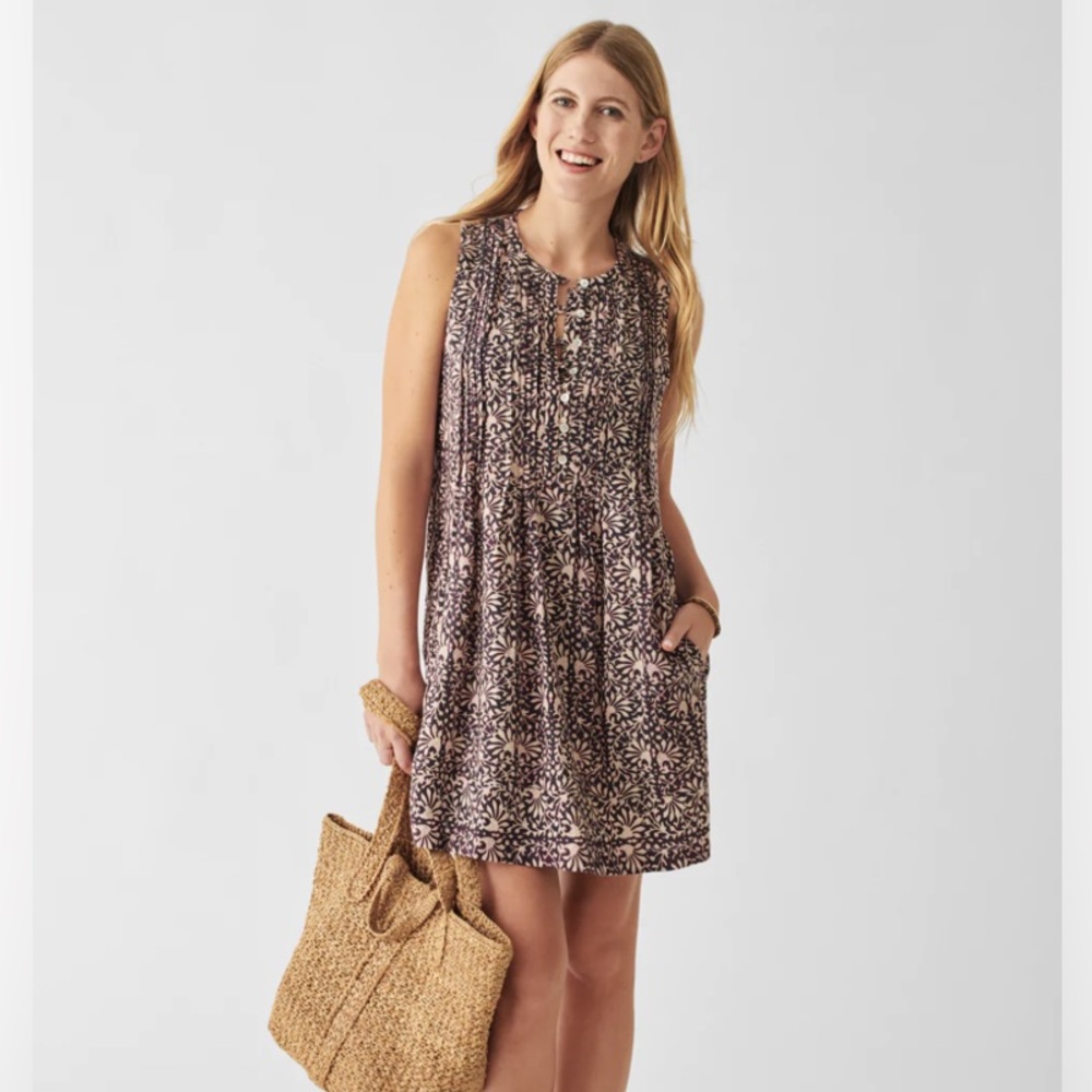Faherty Isha Dress L in Midnight Kurala Floral